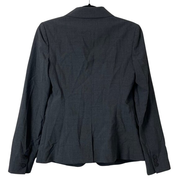 Theory Carissa Blazer Good Wool Charcoal Melange Size 2 XS *Minor Flaw* - Picture 3 of 11